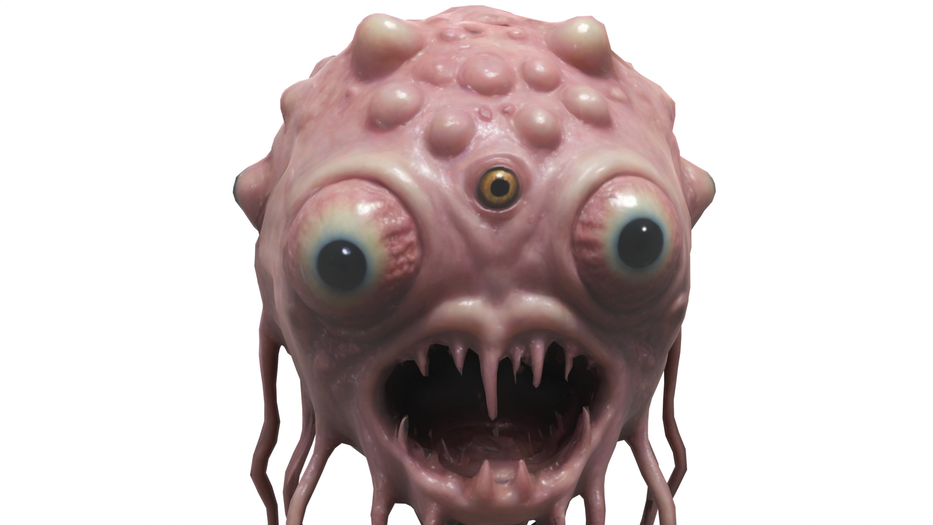 scary creature 05 Low-poly 3D model_3