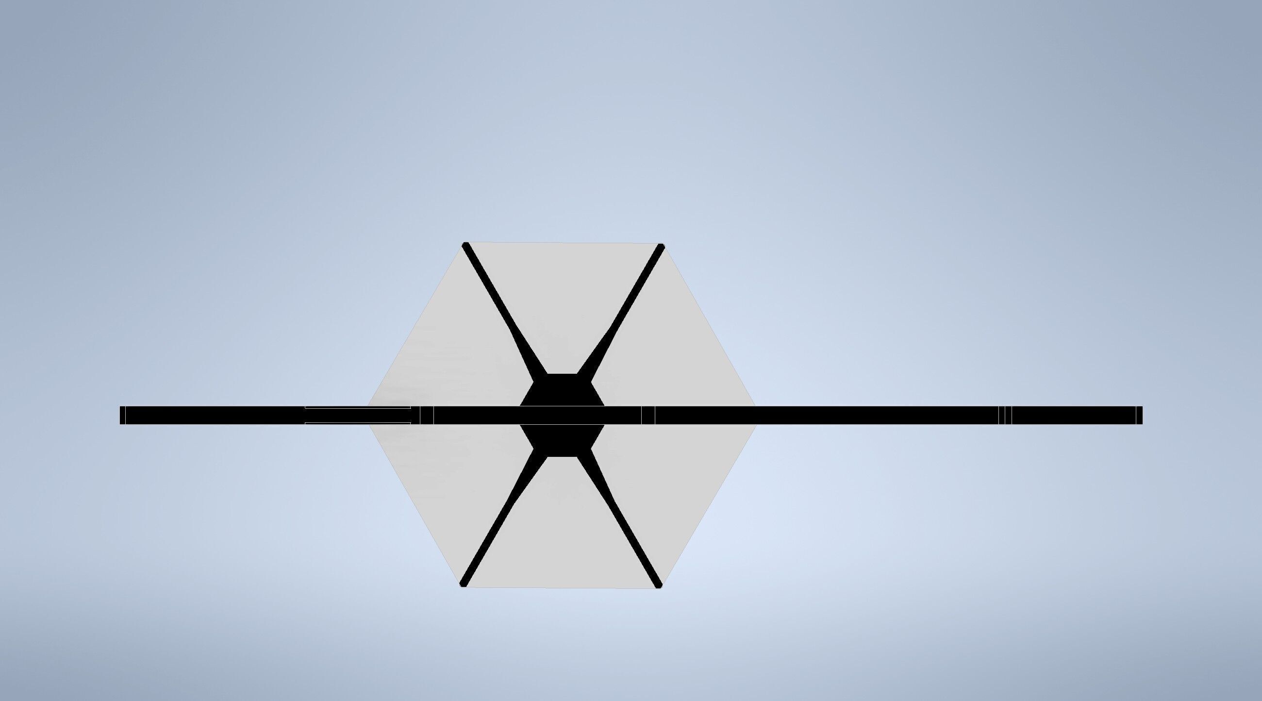 Modified TIE Fighter Drone Fuselage  3D print model_4