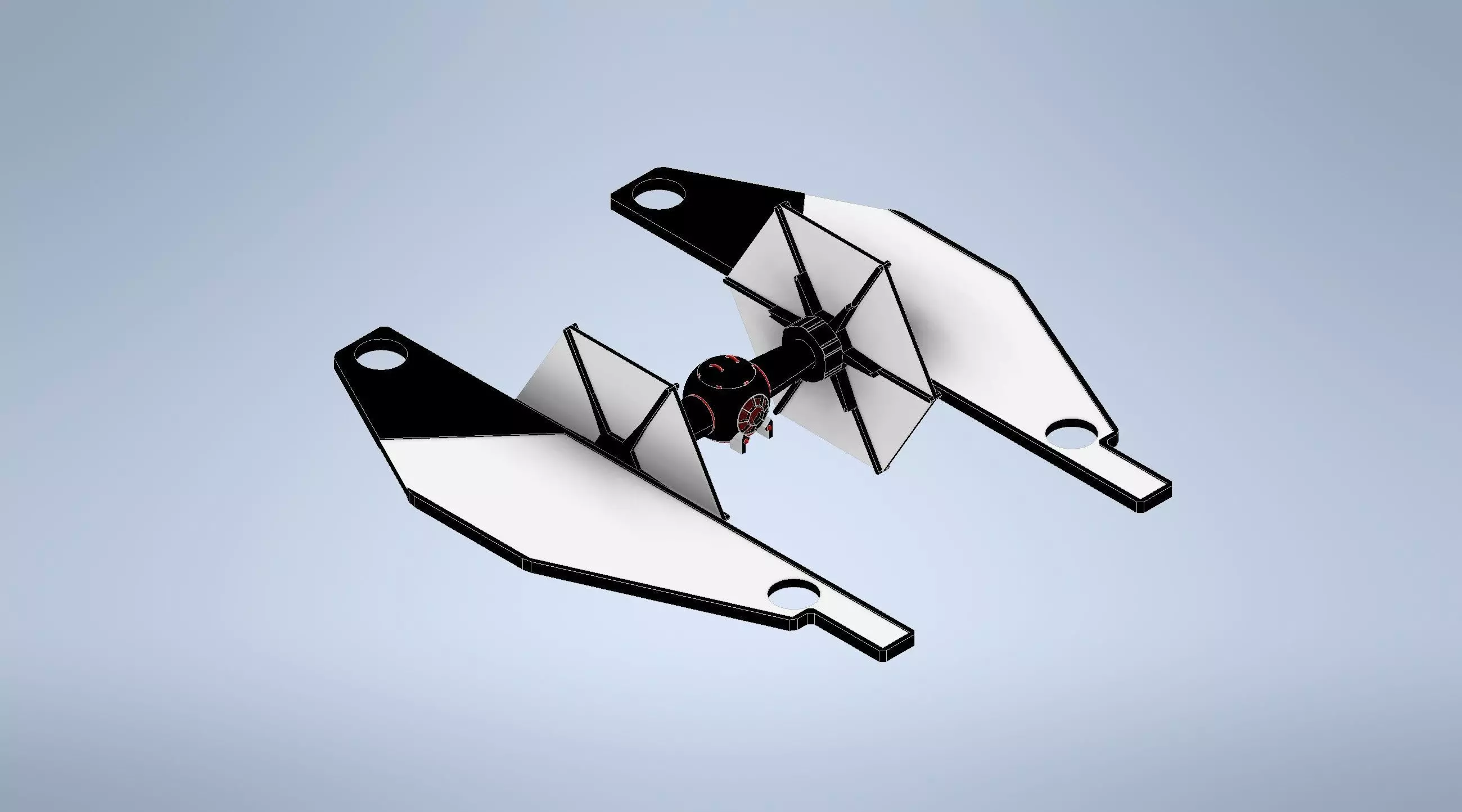 Modified TIE Fighter Drone Fuselage  3D print model_0