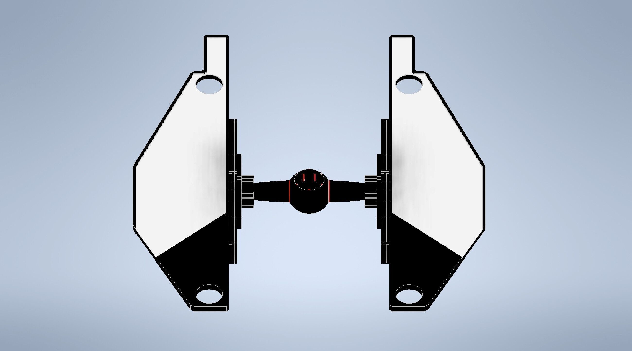 Modified TIE Fighter Drone Fuselage  3D print model_2