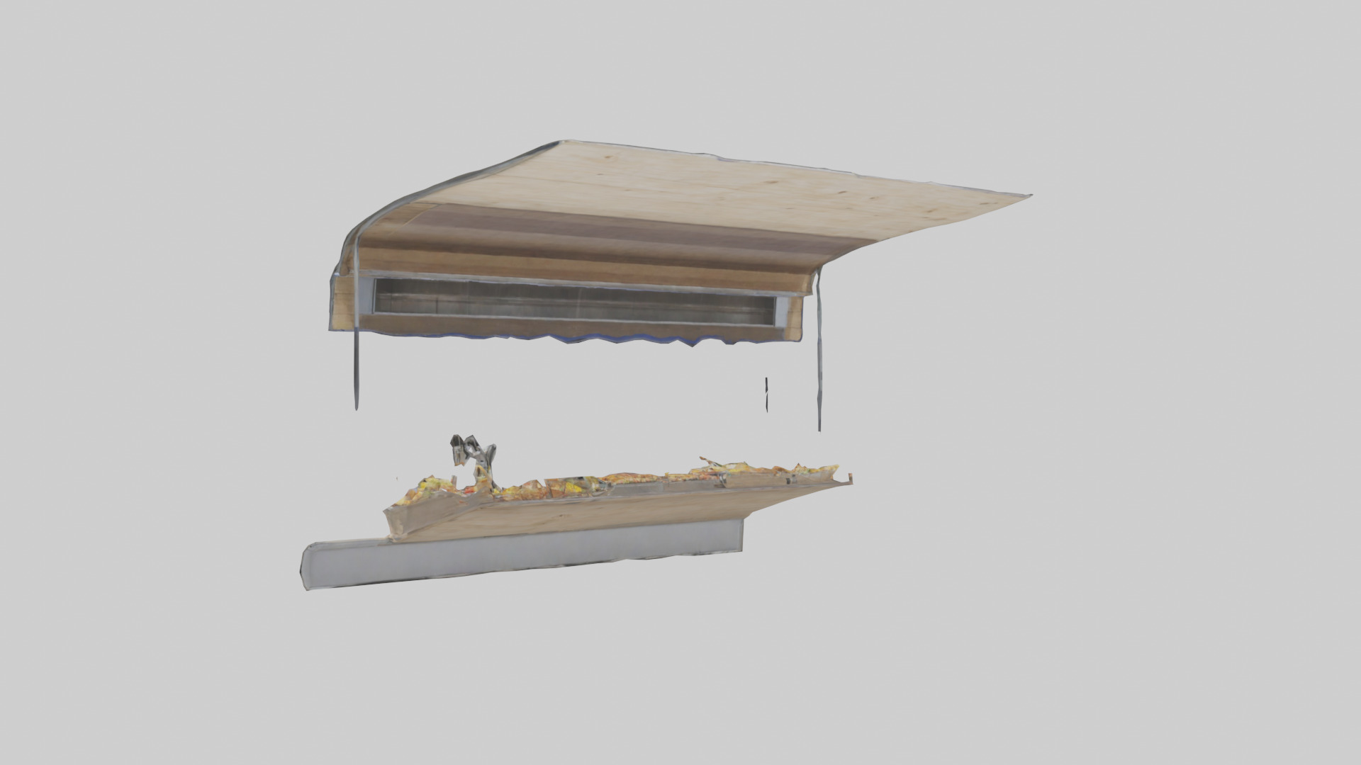 Outdoor Food Stand model Low-poly 3D model_3