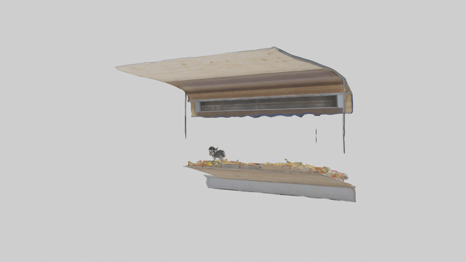 Outdoor Food Stand model Low-poly 3D model_4