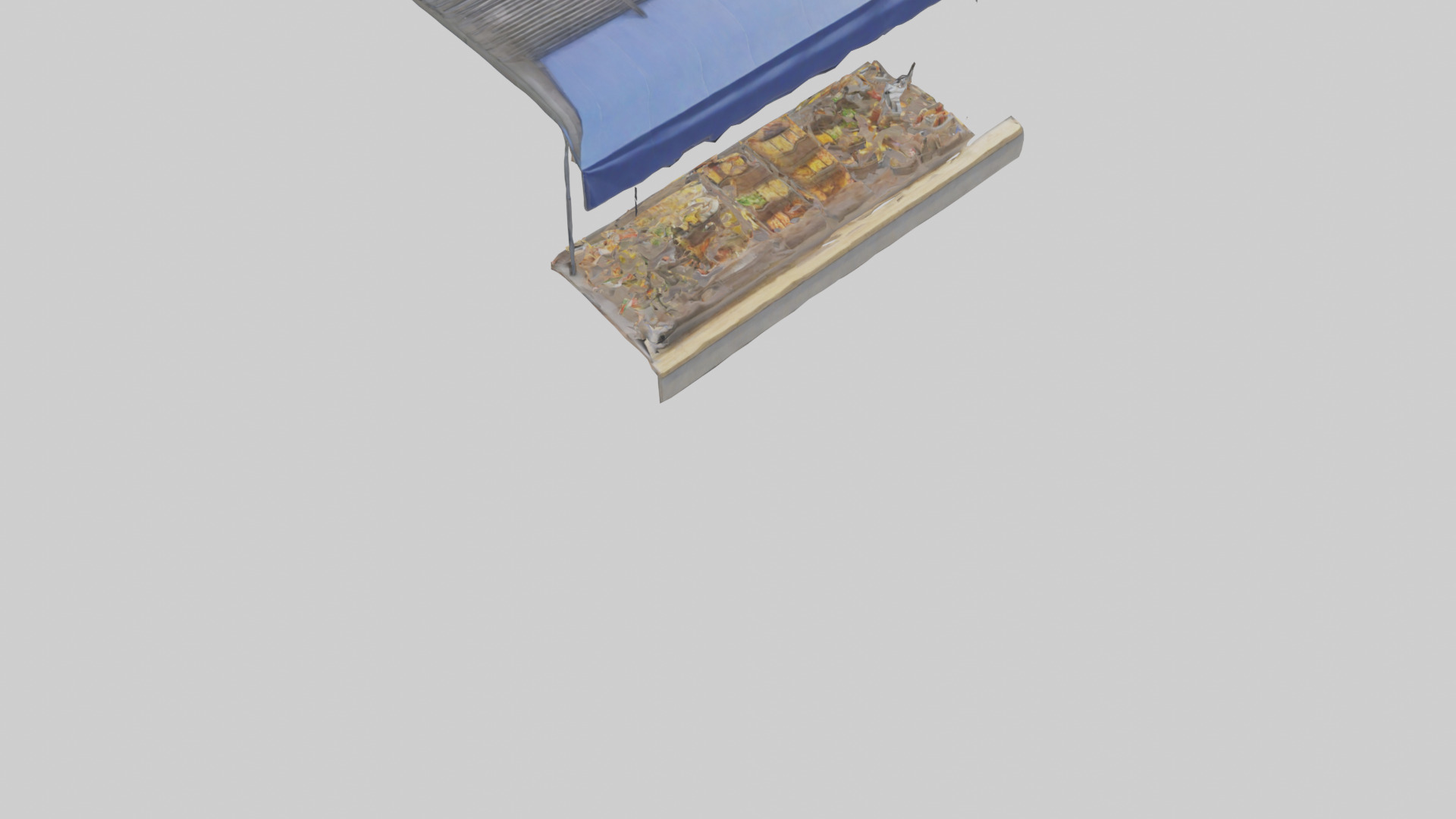 Outdoor Food Stand model Low-poly 3D model_8