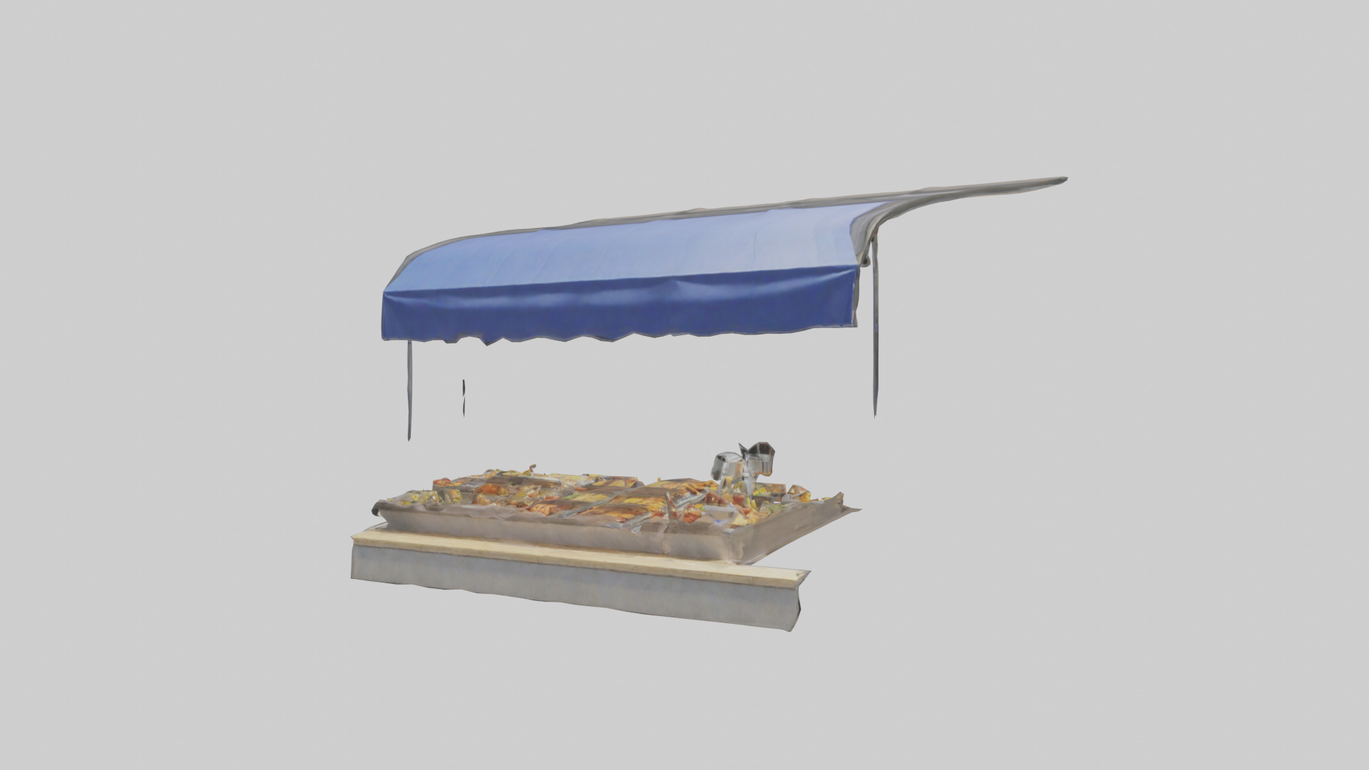 Outdoor Food Stand model Low-poly 3D model_10