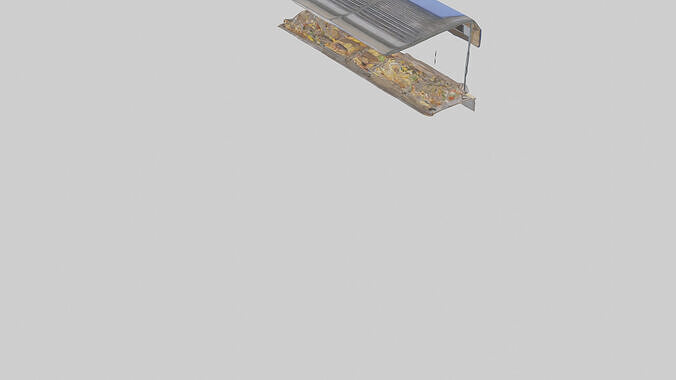 Outdoor Food Stand model Low-poly 3D model 7