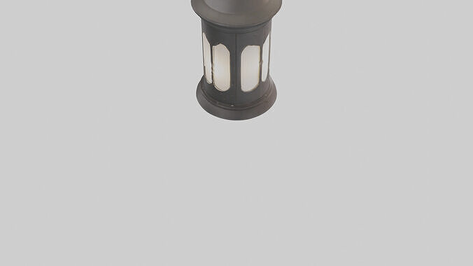 Outdoor lantern model Low-poly 3D model 5