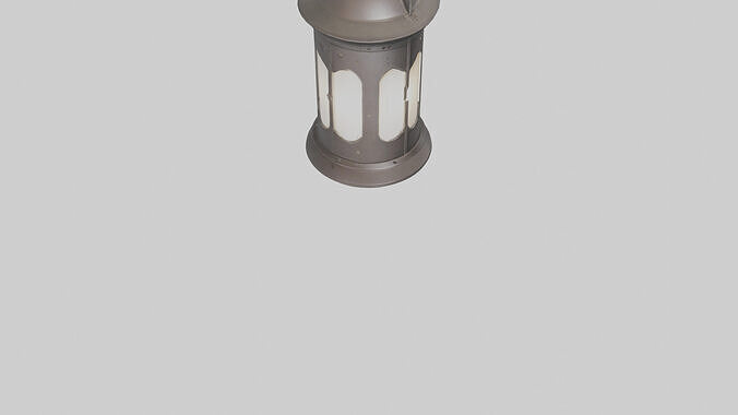 Outdoor lantern model Low-poly 3D model 7