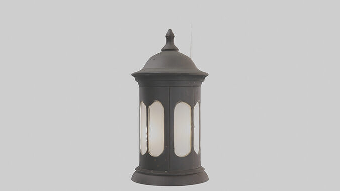 Outdoor lantern model Low-poly 3D model 3