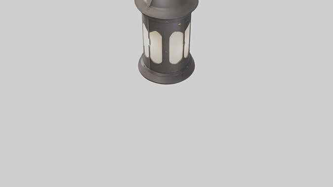Outdoor lantern model Low-poly 3D model 6
