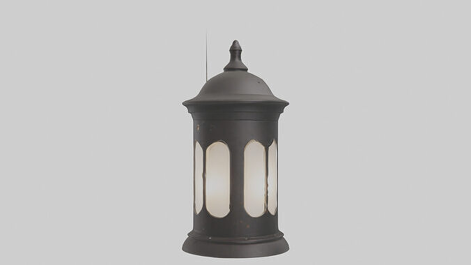 Outdoor lantern model Low-poly 3D model 2