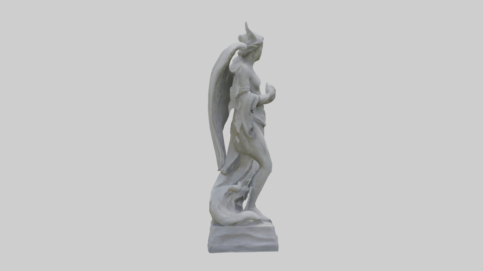 Outdoor stone statue model Low-poly 3D model_13