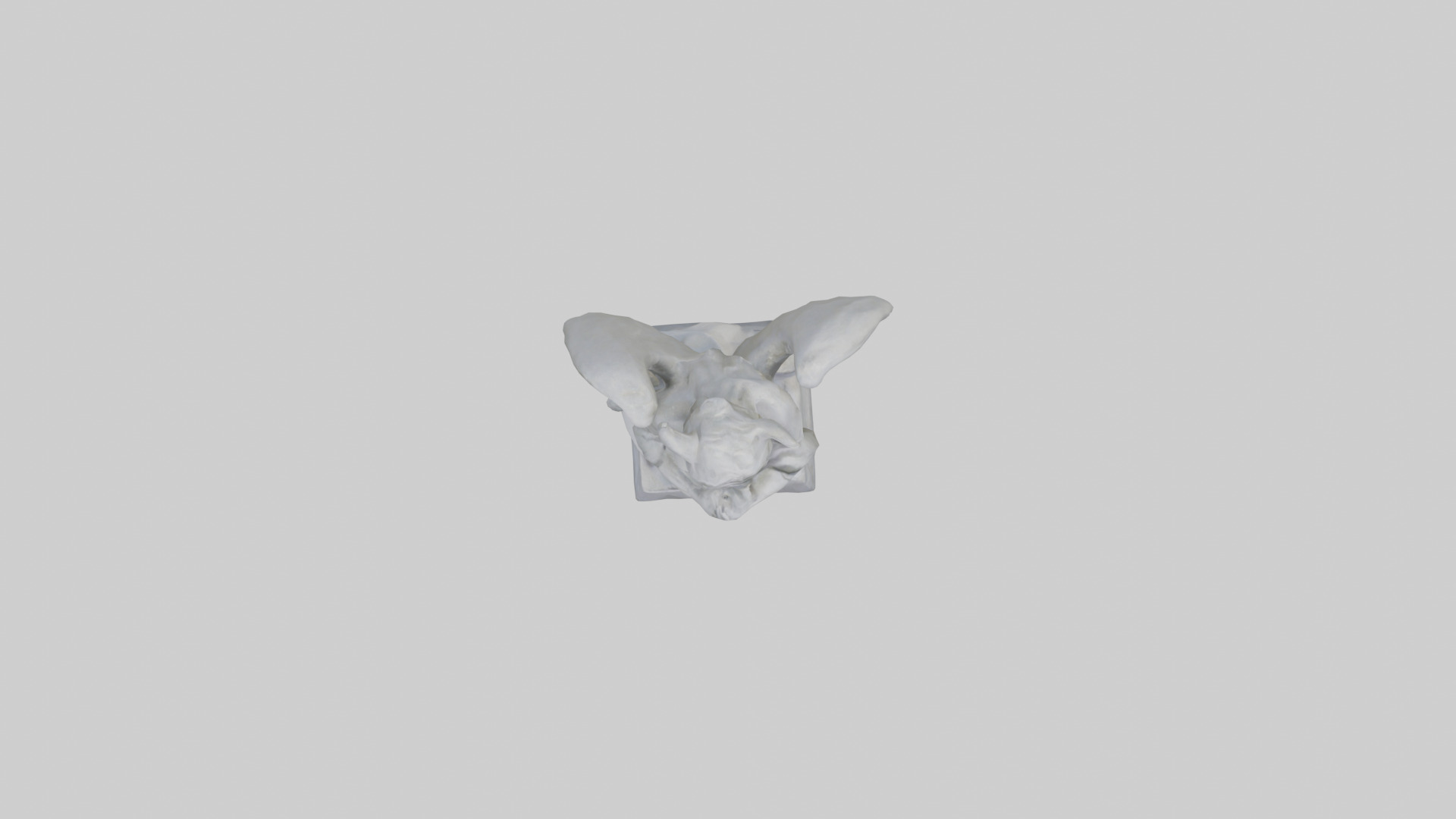 Outdoor stone statue model Low-poly 3D model_14