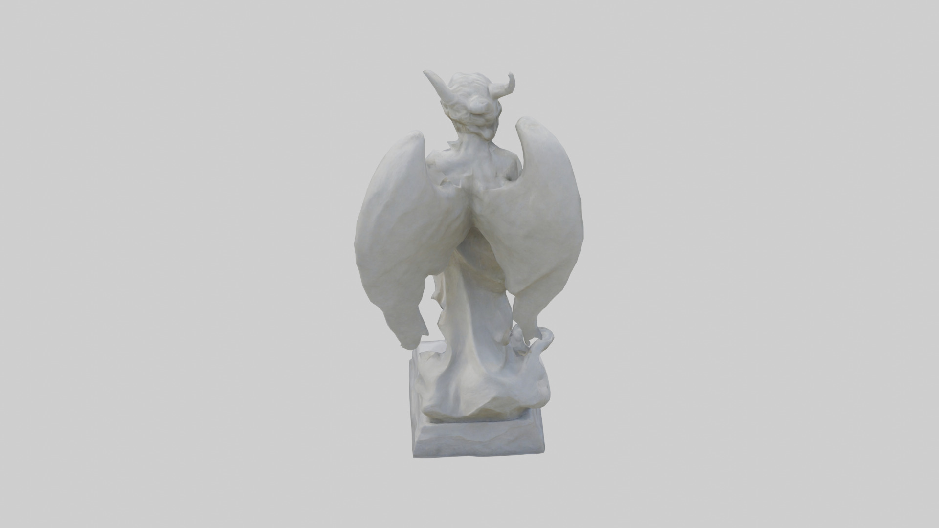 Outdoor stone statue model Low-poly 3D model_15