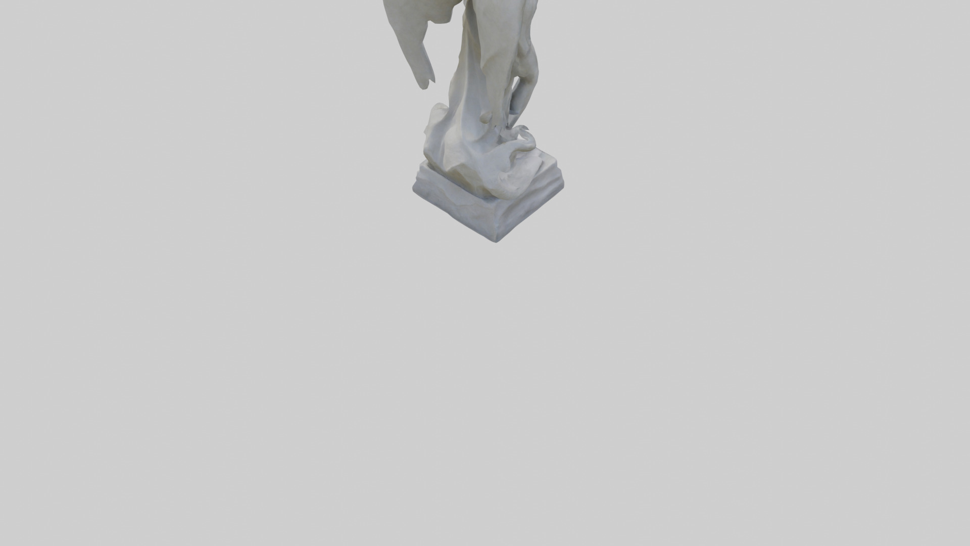 Outdoor stone statue model Low-poly 3D model_6