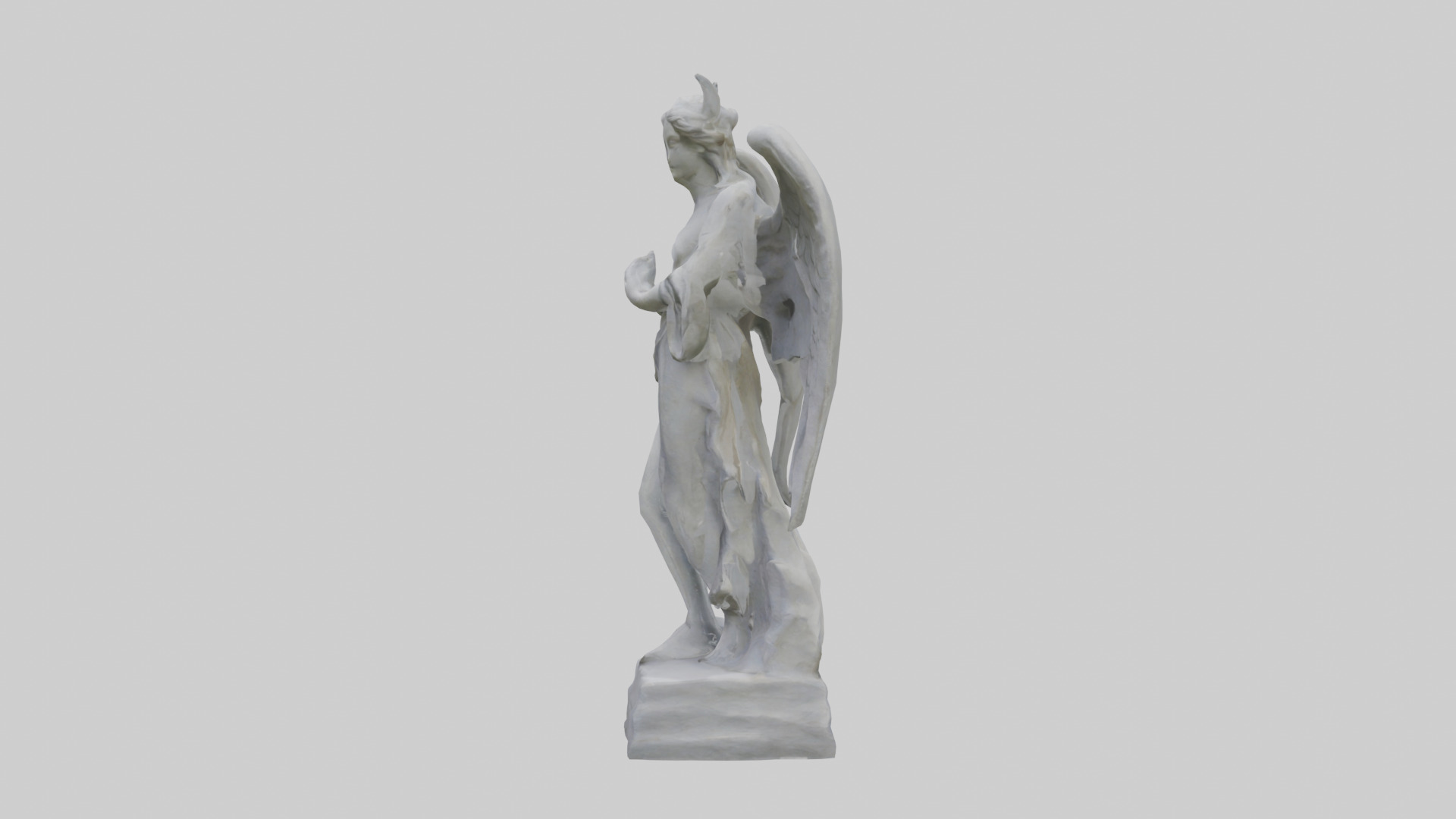 Outdoor stone statue model Low-poly 3D model_12