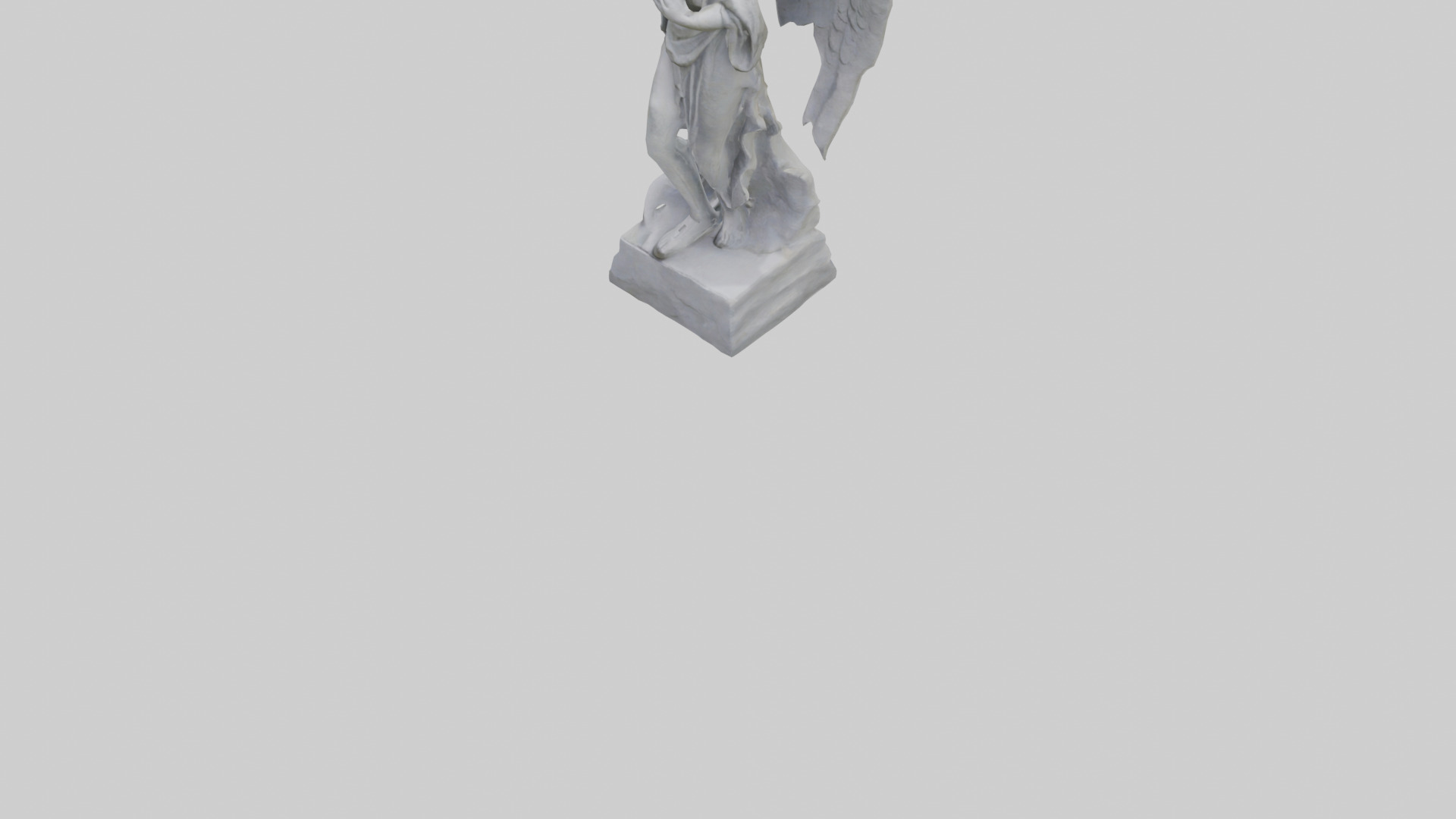 Outdoor stone statue model Low-poly 3D model_7