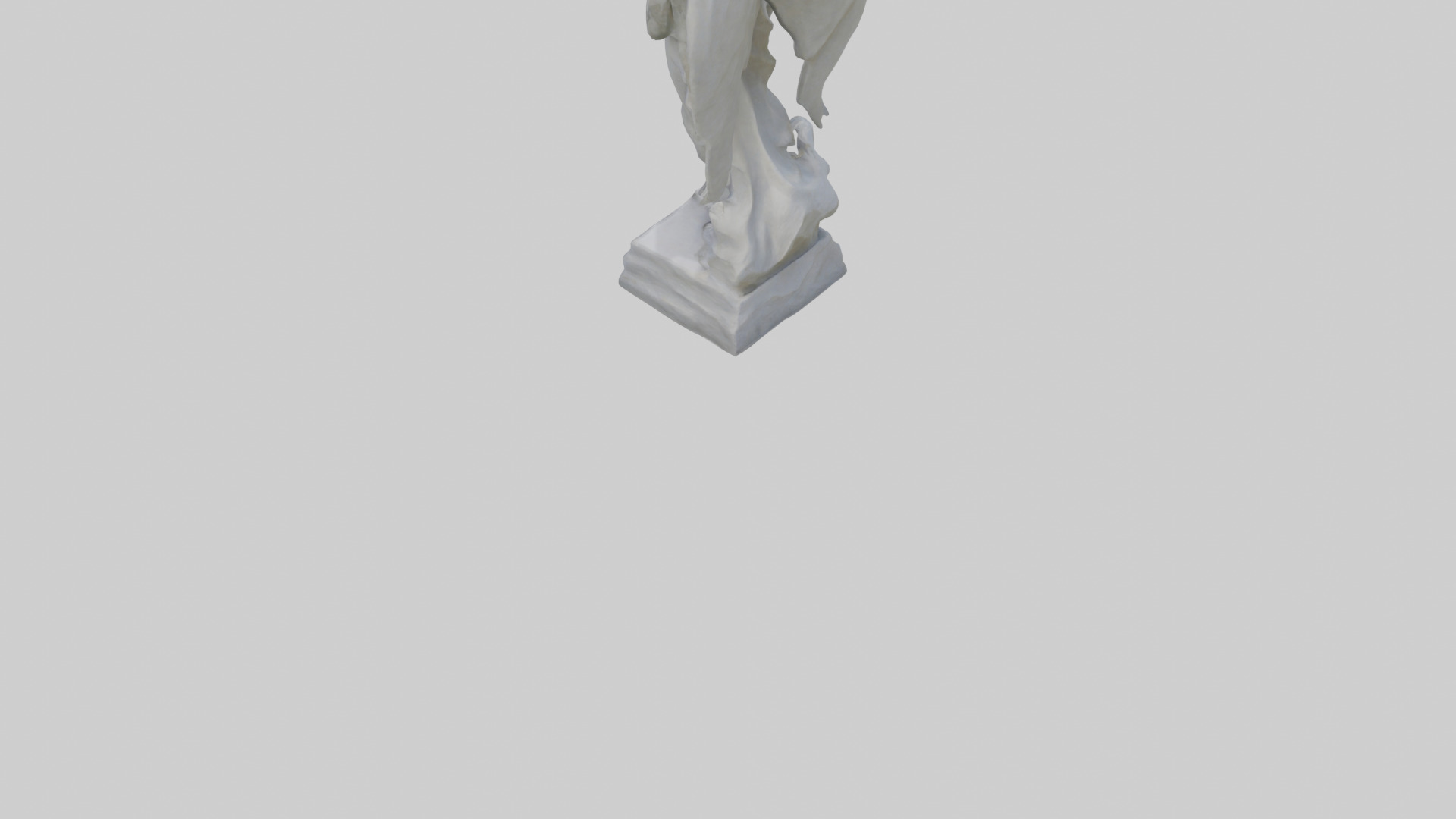 Outdoor stone statue model Low-poly 3D model_5