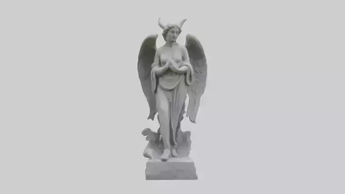 Outdoor stone statue model