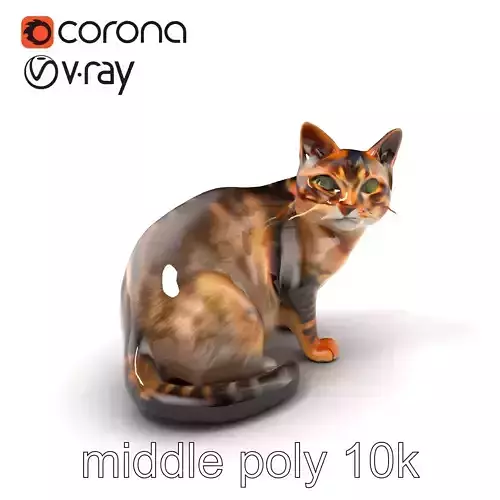 Realistic Bengal Cat 3D Model Pack