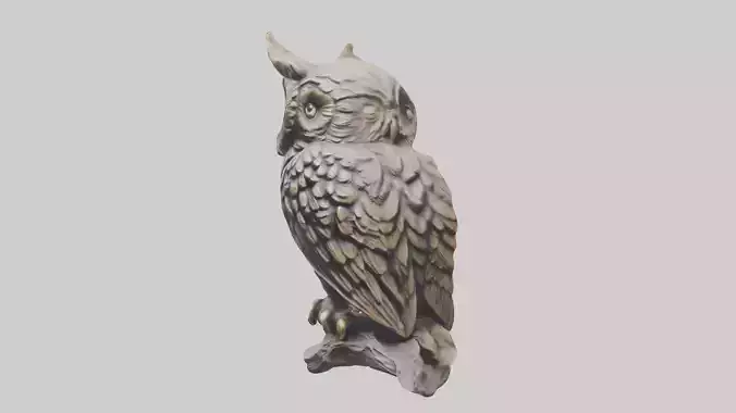 Owl statue model