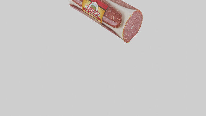 Packaged Salami model Low-poly 3D model 6