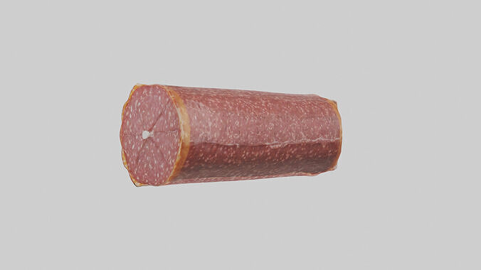 Packaged Salami model Low-poly 3D model 2