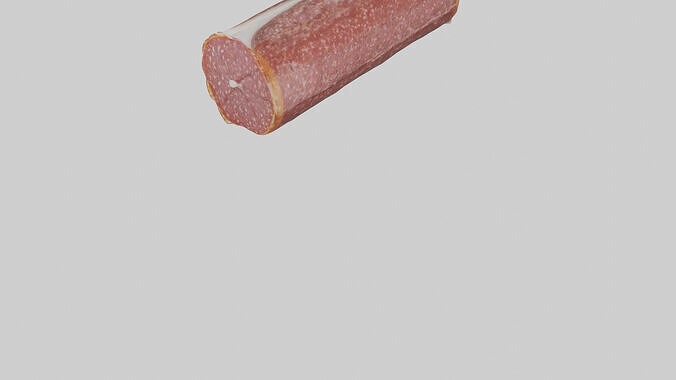 Packaged Salami model Low-poly 3D model 4