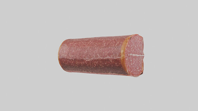 Packaged Salami model Low-poly 3D model 3