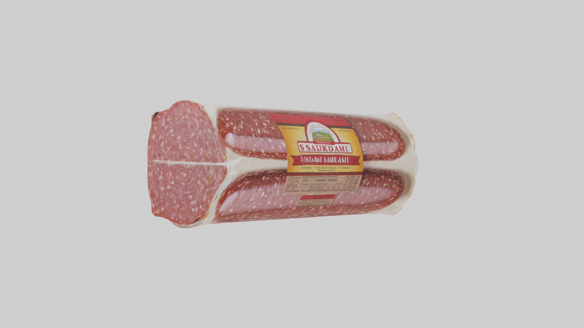 Packaged Salami model Low-poly 3D model_7