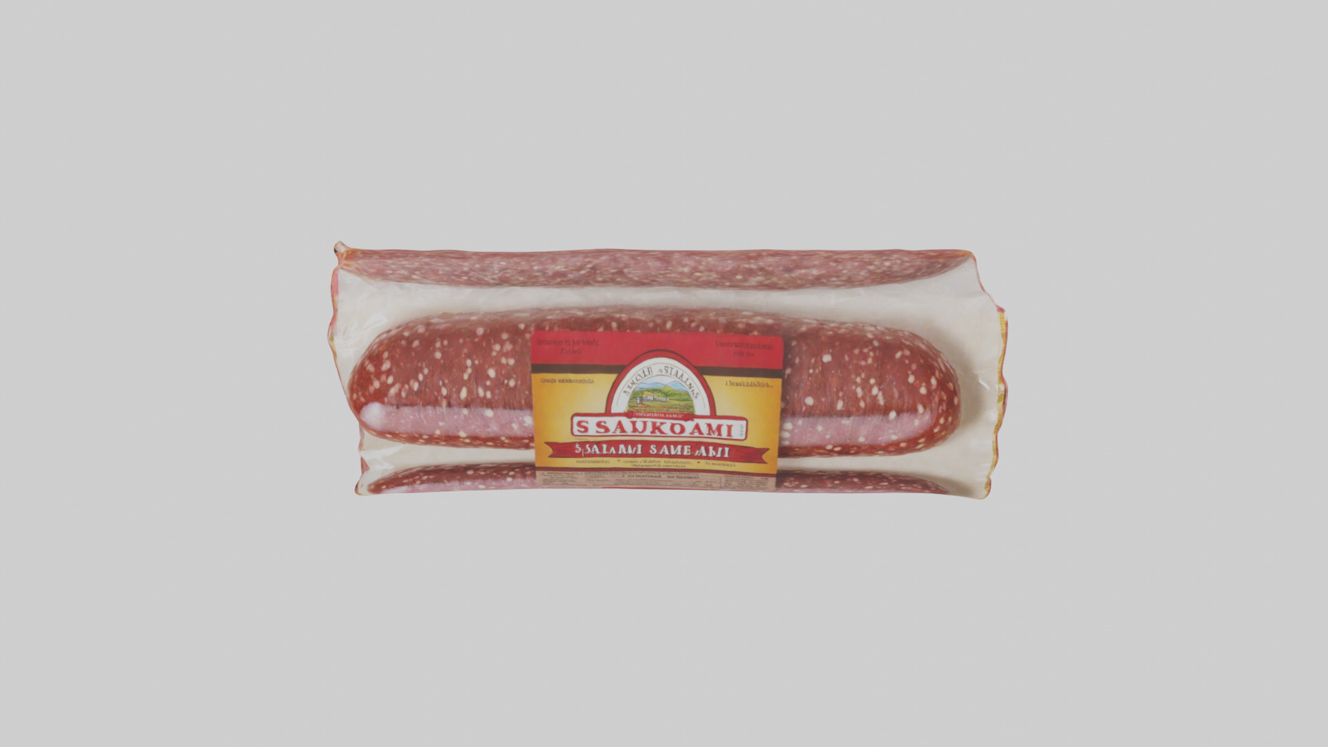 Packaged Salami model Low-poly 3D model_16