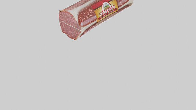 Packaged Salami model Low-poly 3D model 7