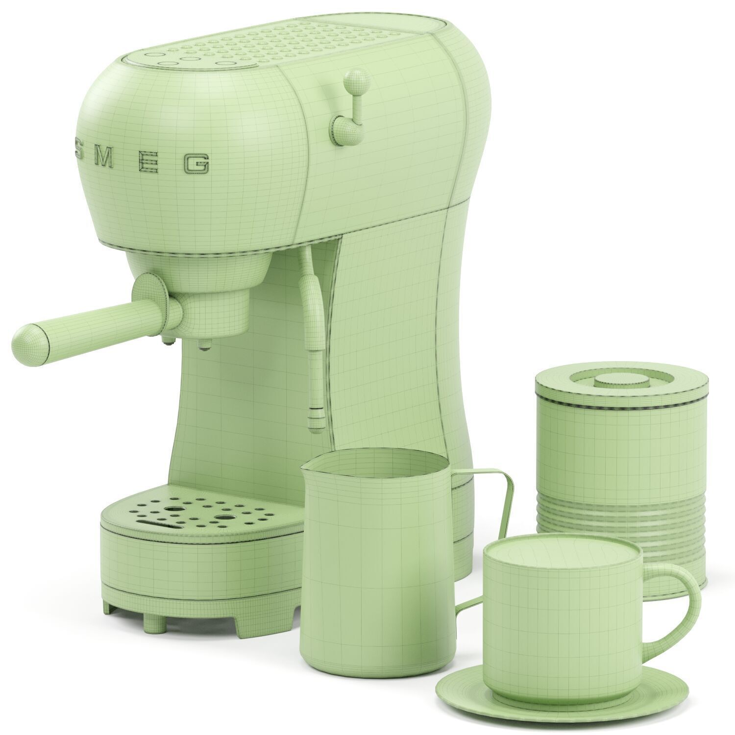 SMEG espresso coffee machine 3D model_7