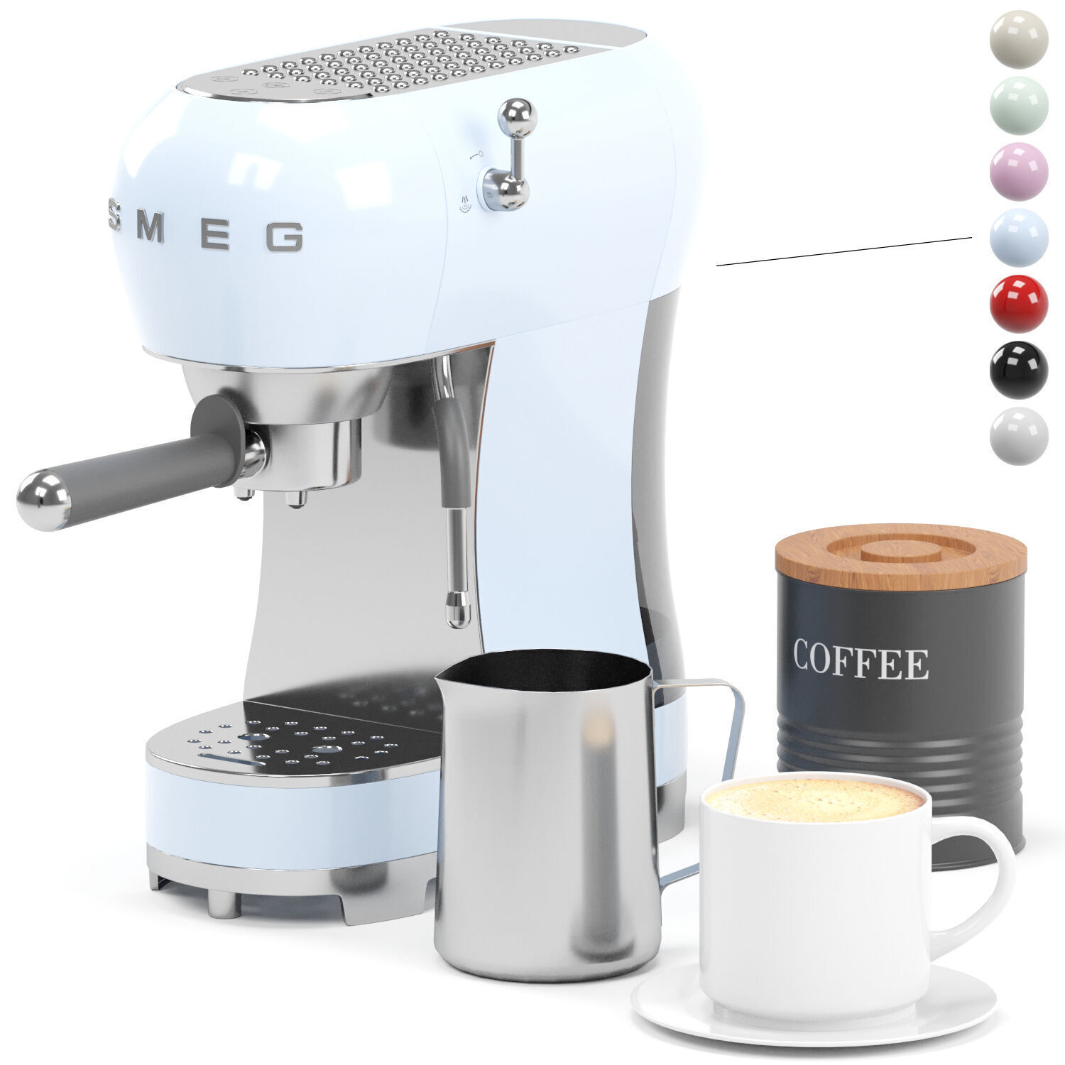 SMEG espresso coffee machine 3D model_4