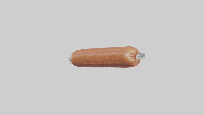 Packaged Sausage model Low-poly 3D model 3
