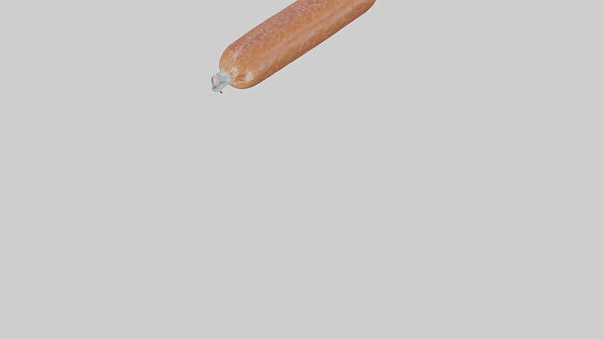 Packaged Sausage model Low-poly 3D model 4