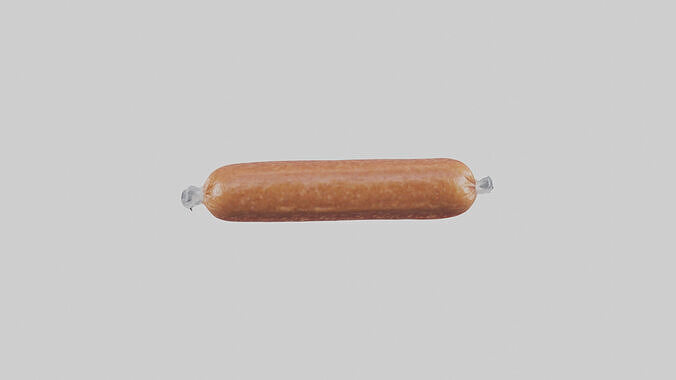 Packaged Sausage model Low-poly 3D model
