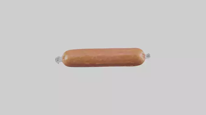Packaged Sausage model Low-poly 3D model