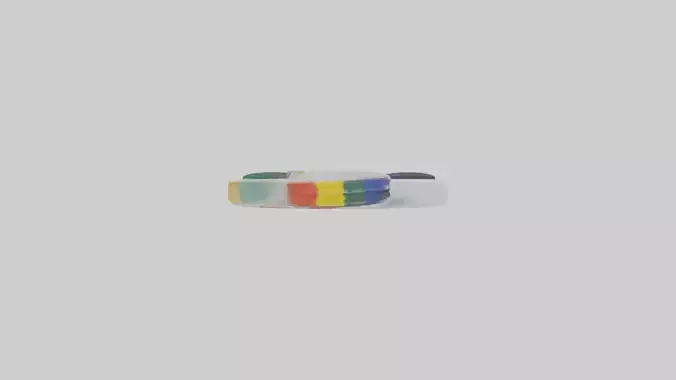 Paint palette keychain model