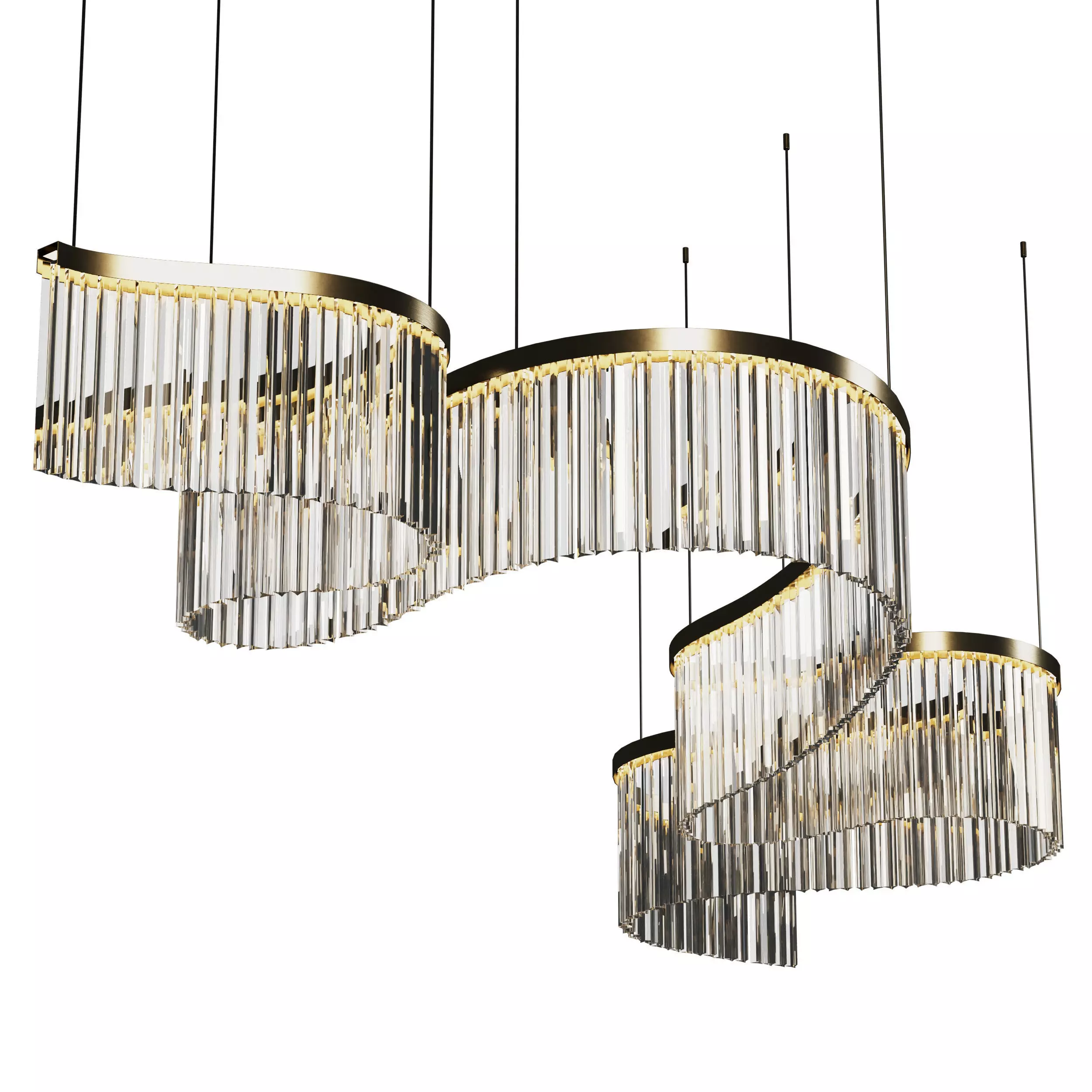The Parallel Marina Chandelier Low-poly 3D model_0