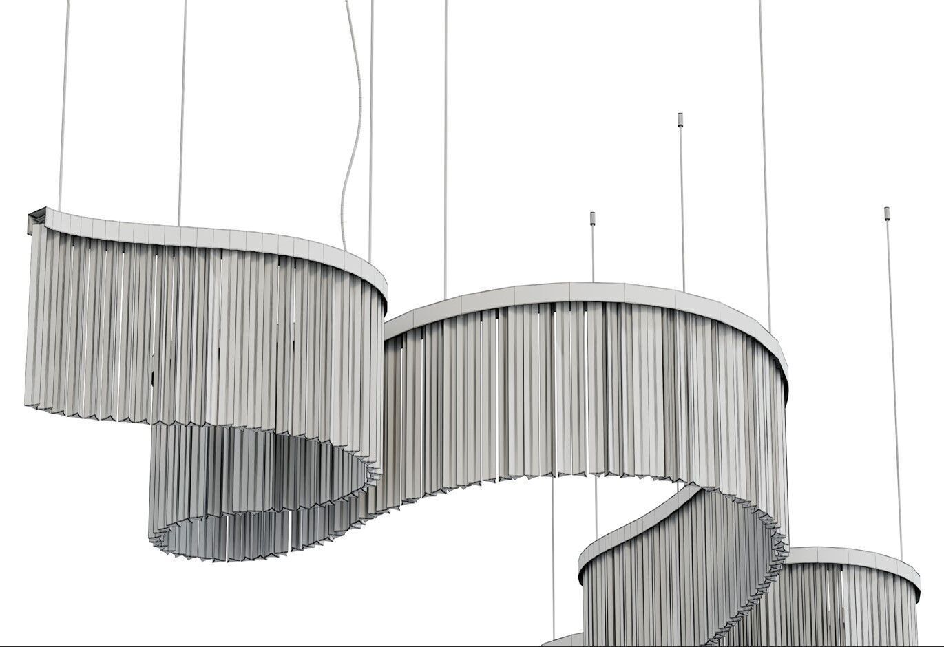 The Parallel Marina Chandelier Low-poly 3D model_8