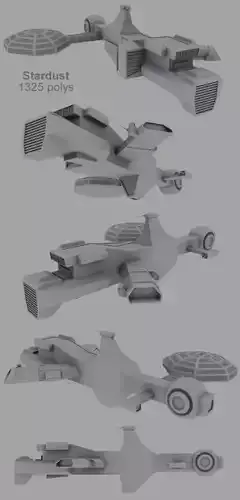 Stardust star trek ship in stages of construction Free 3D model