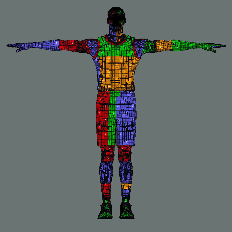 T-Pose Rigged Cam Reddish Los Angeles Lakers 3D model_7