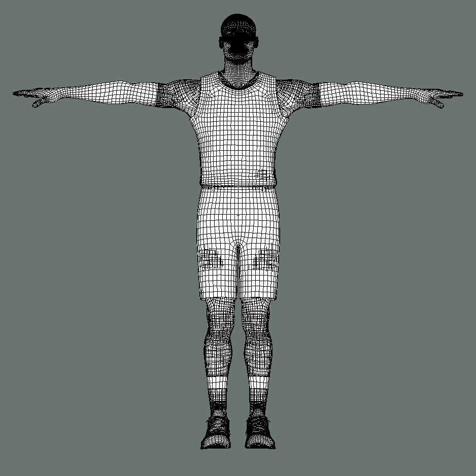 T-Pose Rigged Cam Reddish Los Angeles Lakers 3D model_6