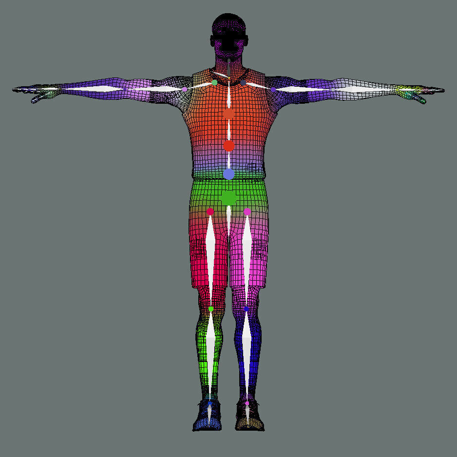 T-Pose Rigged Cam Reddish Los Angeles Lakers 3D model_8