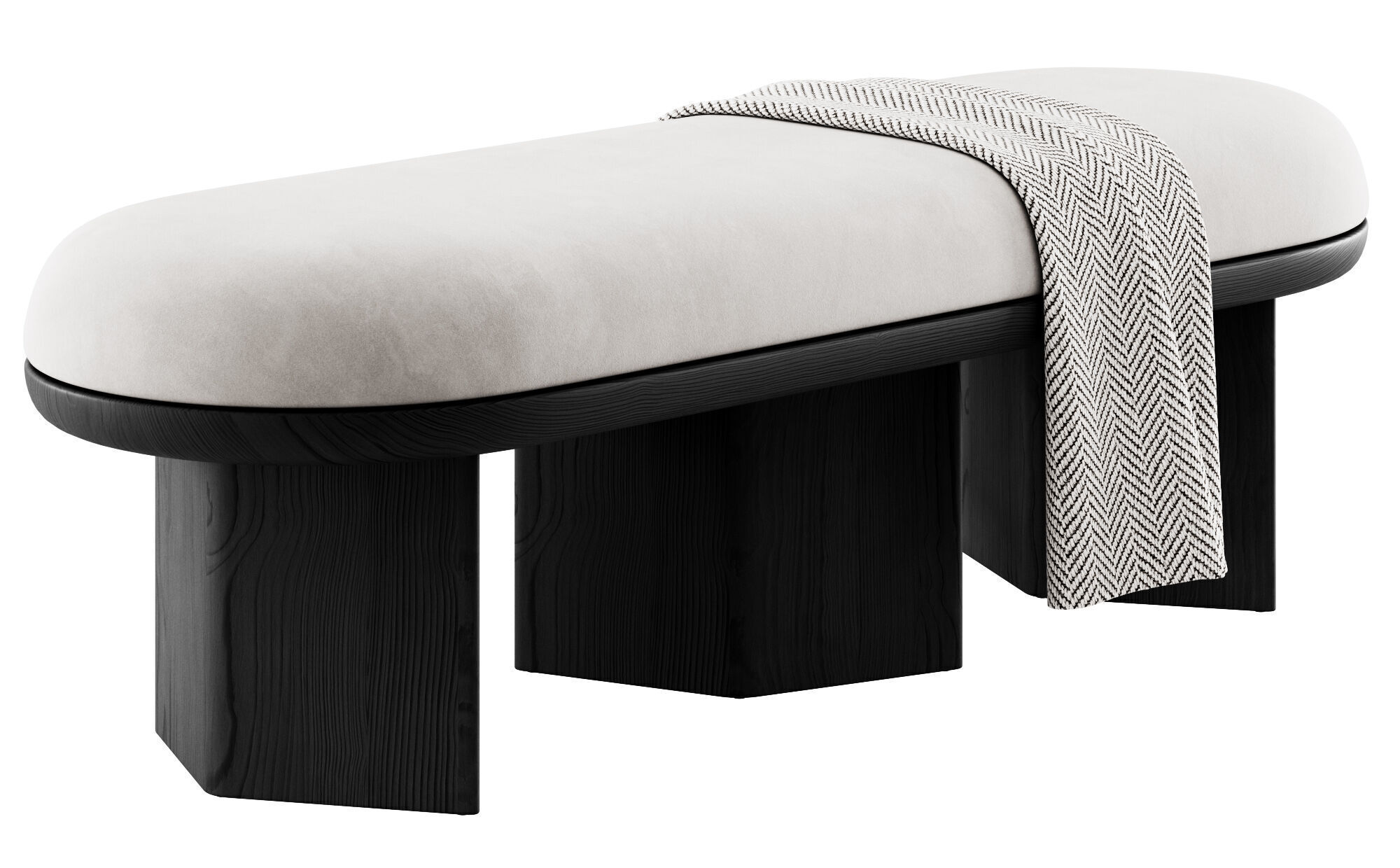 Wilshire Boucle Bench By Meridian Furniture 3D model_9