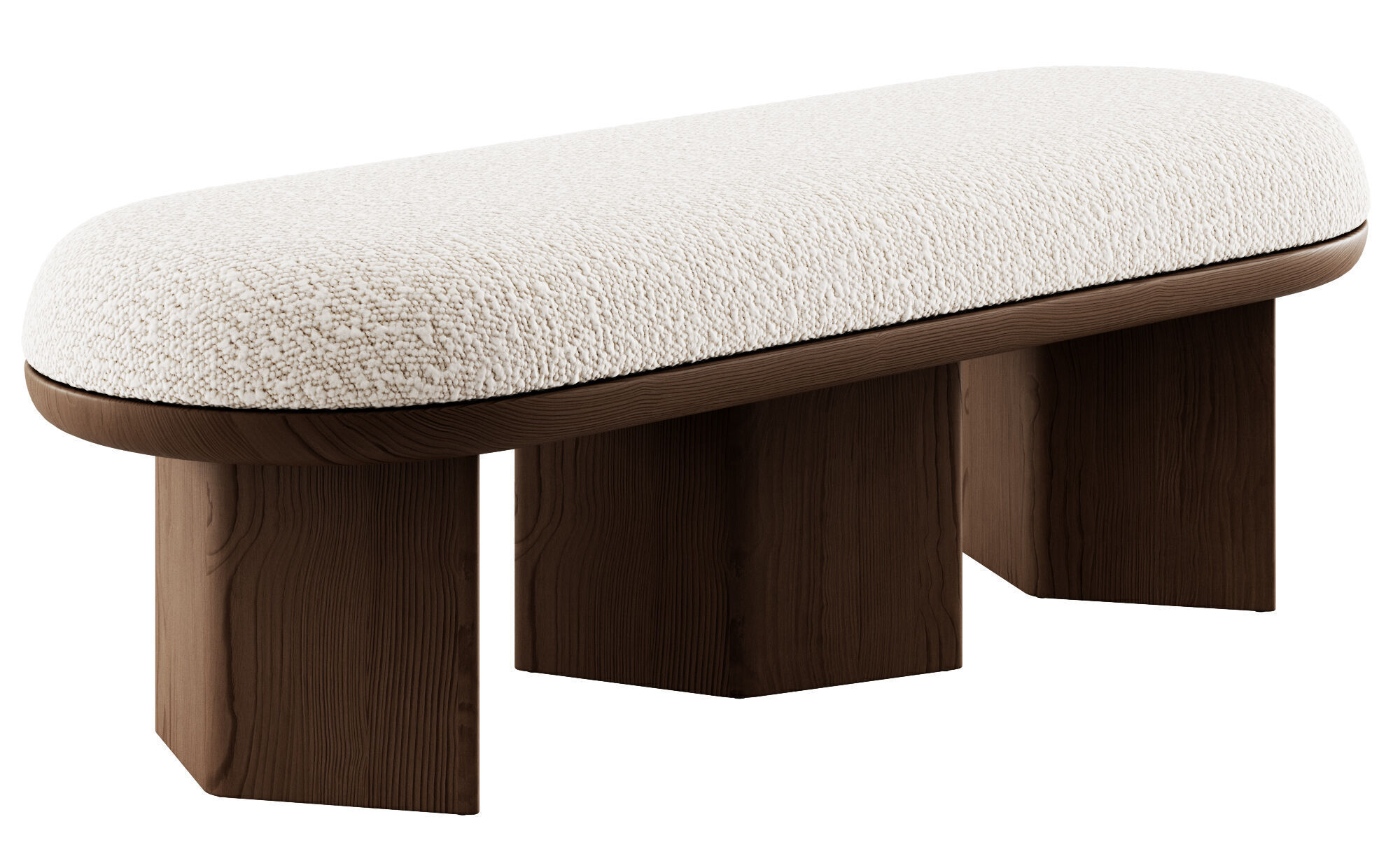 Wilshire Boucle Bench By Meridian Furniture 3D model_10