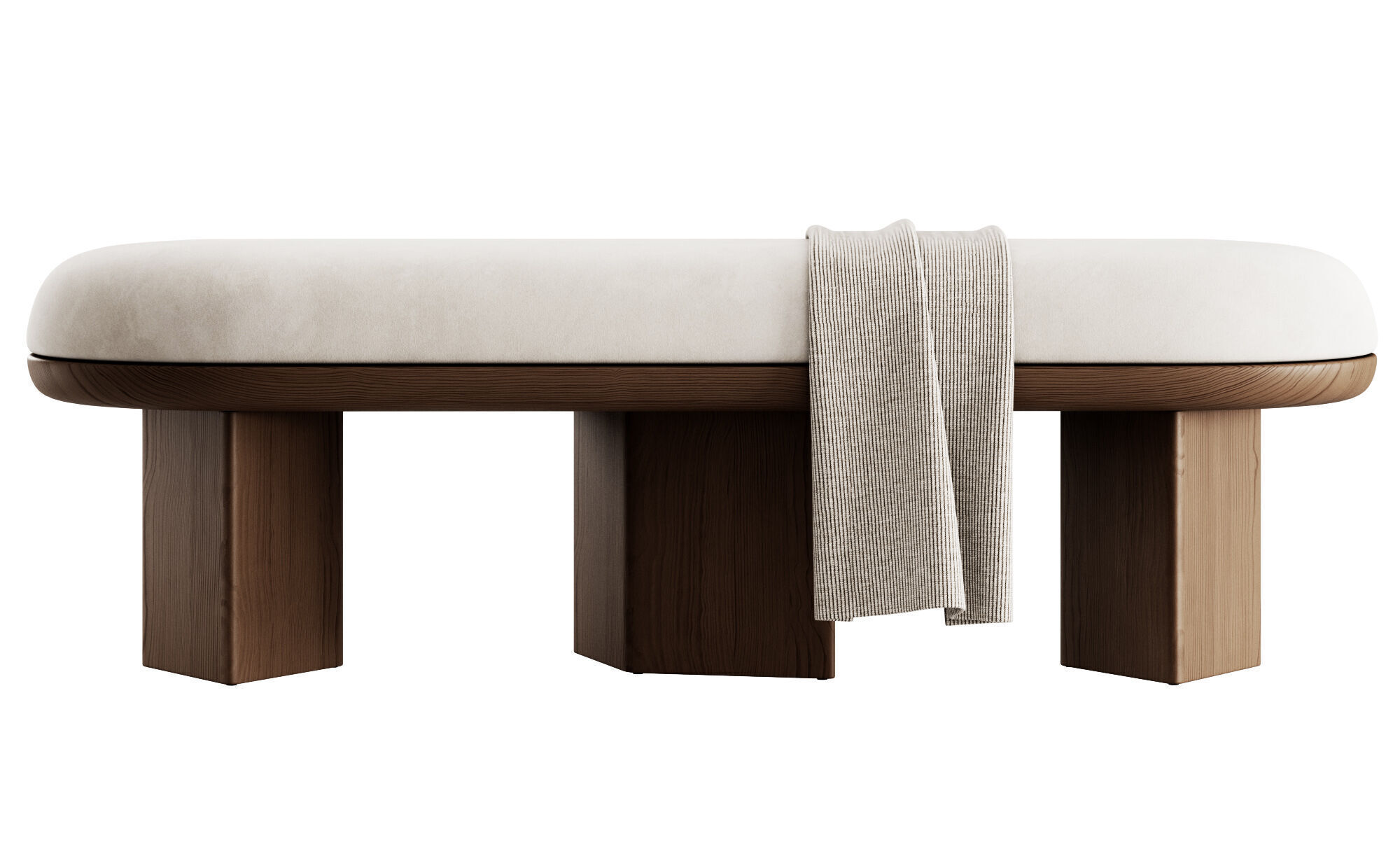 Wilshire Boucle Bench By Meridian Furniture 3D model_18