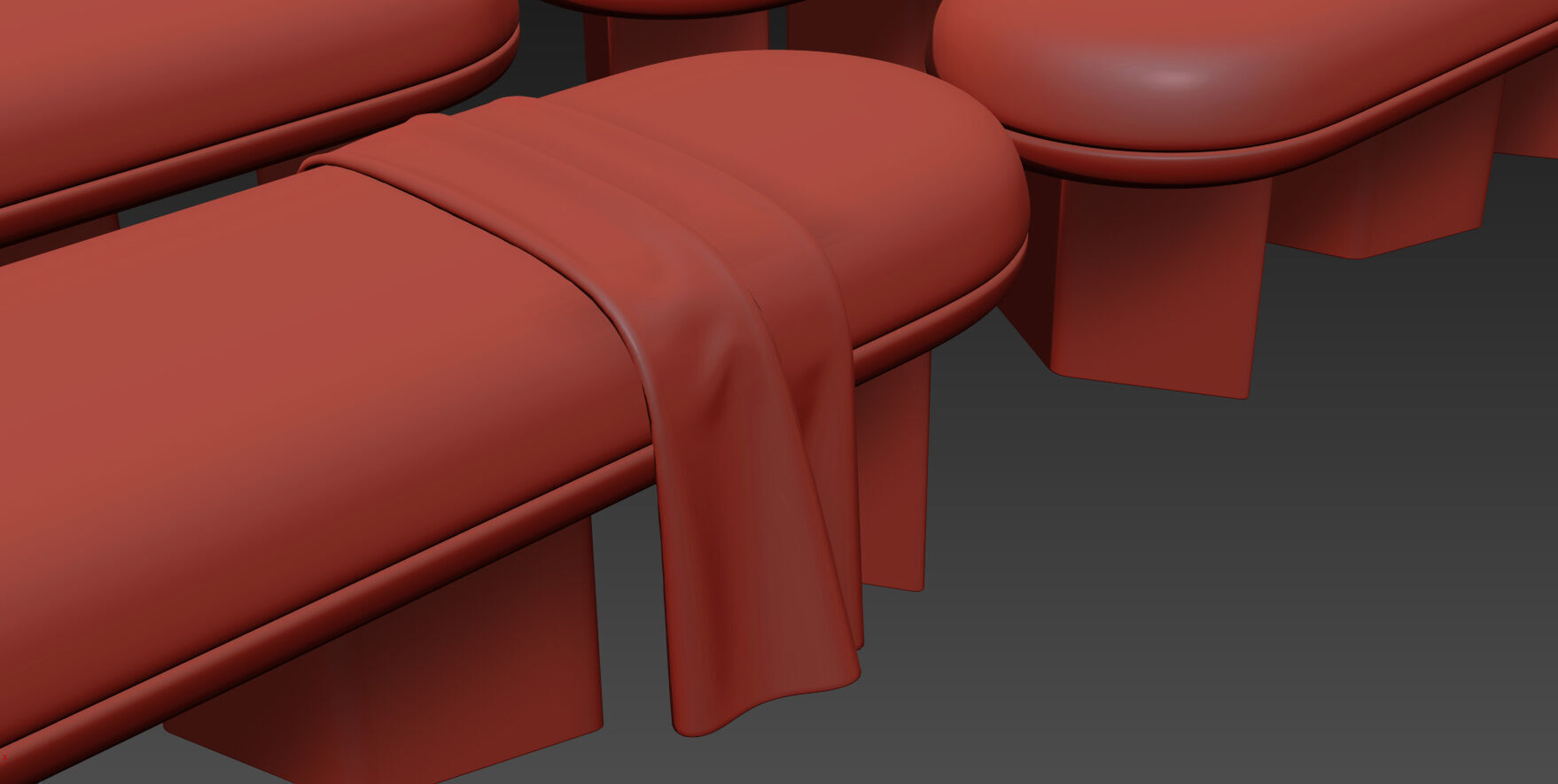 Wilshire Boucle Bench By Meridian Furniture 3D model_23