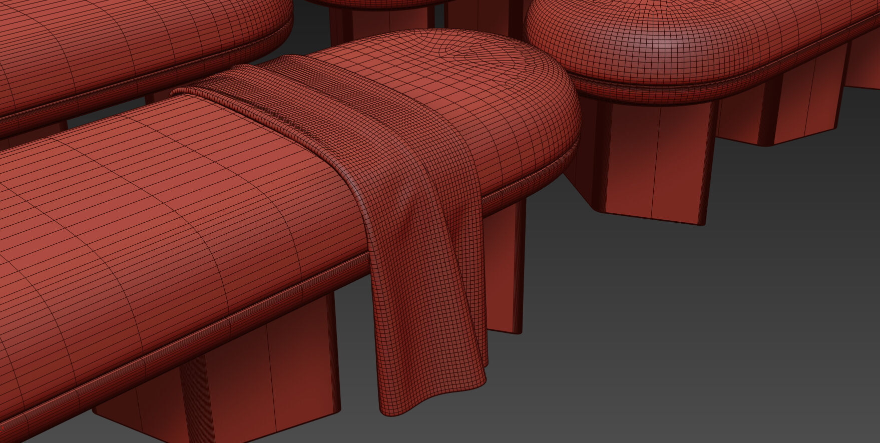 Wilshire Boucle Bench By Meridian Furniture 3D model_24