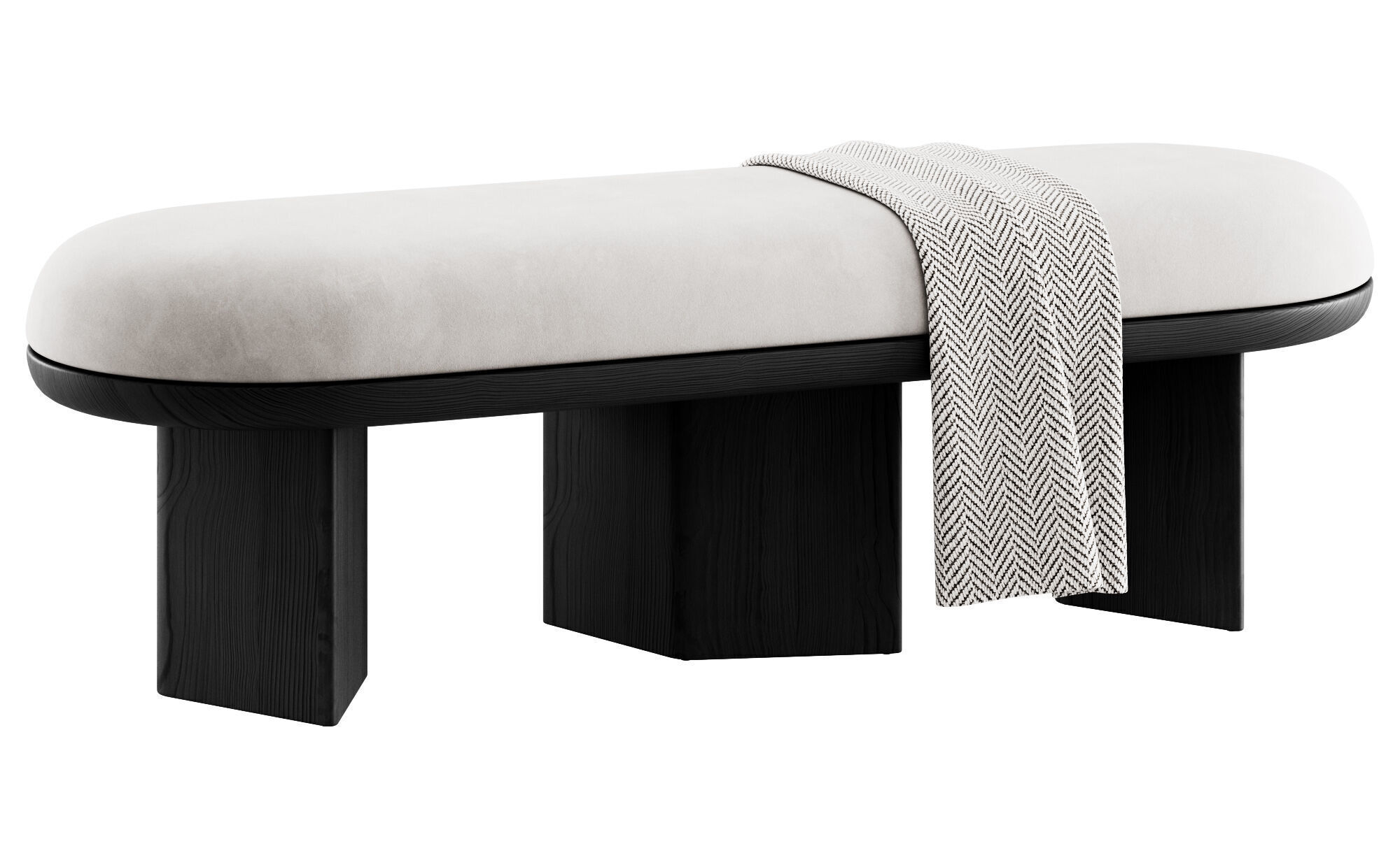 Wilshire Boucle Bench By Meridian Furniture 3D model_13